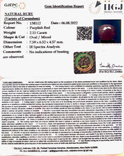 2.11/CT Natural Neo Burma Ruby with Govt. Lab Certificate-3441